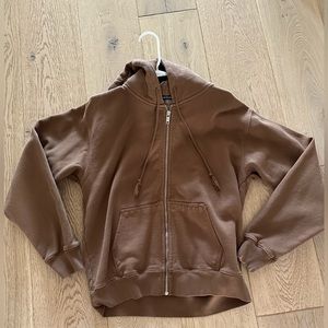 Brown Brandy Melville Zip Up